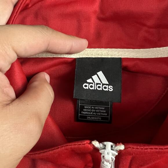 Adidas Portland Trail Blazers Jacket Mens 2XL Red Basketball NBA Full Zip - Picture 2 of 5